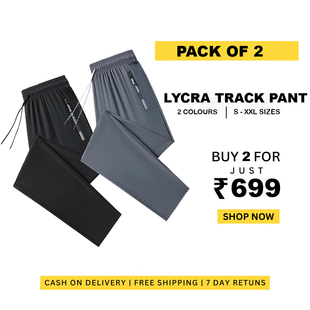 Combo of 2 Men's Sports Regular Fit Cool Track Pant with Two Side Pockets (Multicolor)