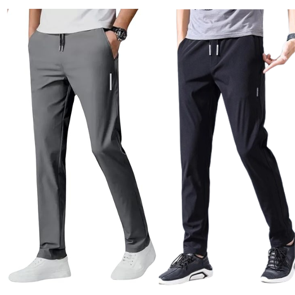 Combo of 2 Men's Sports Regular Fit Cool Track Pant with Two Side Pockets (Multicolor)