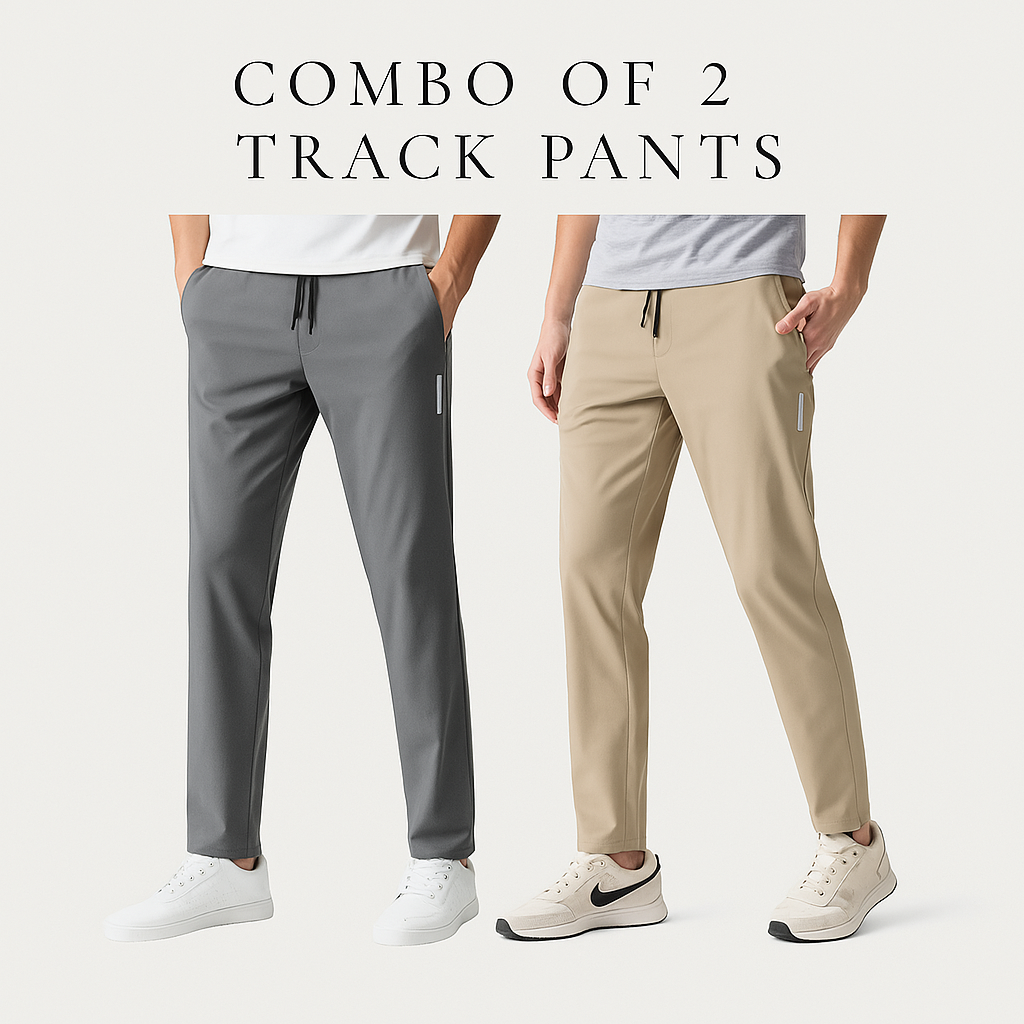 Combo of 2 Men's Sports Regular Fit Cool Track Pant with Two Side Pockets (Multicolor)